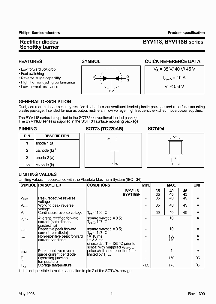 BYV118-40_326863.PDF Datasheet