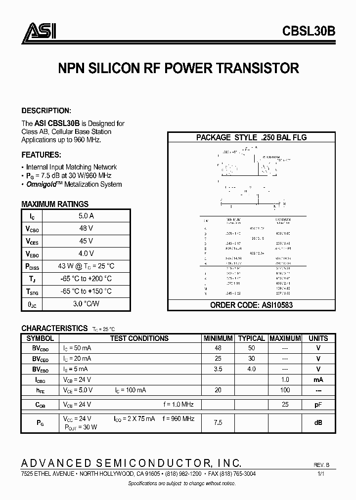 CBSL30B_322328.PDF Datasheet