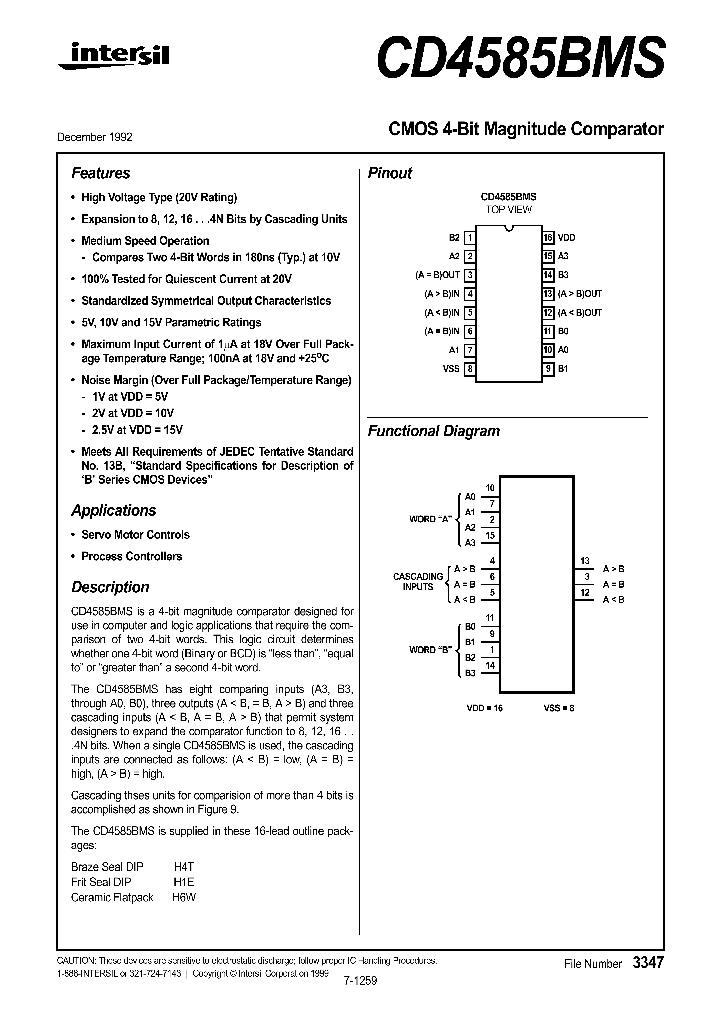 CD4585BMS_144003.PDF Datasheet