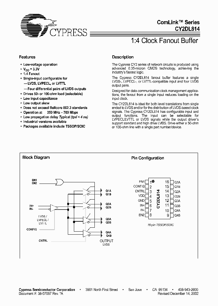 CY2DL814_200833.PDF Datasheet