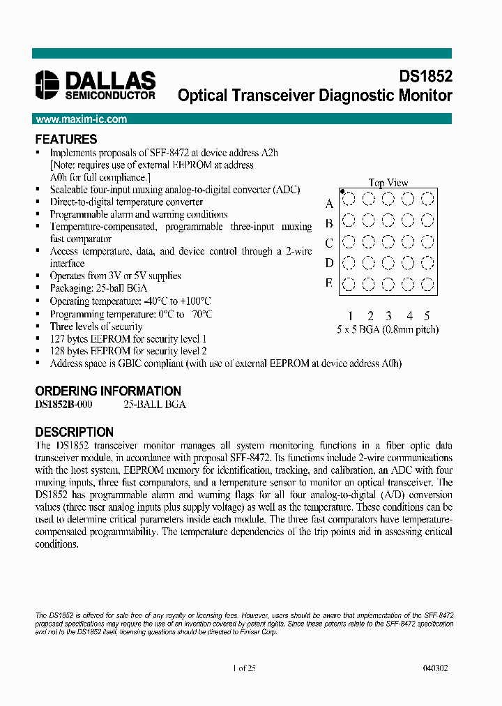 DS1852_340679.PDF Datasheet