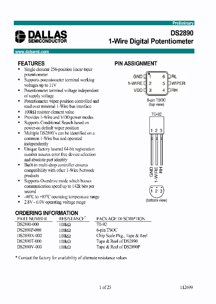 DS2890_334336.PDF Datasheet