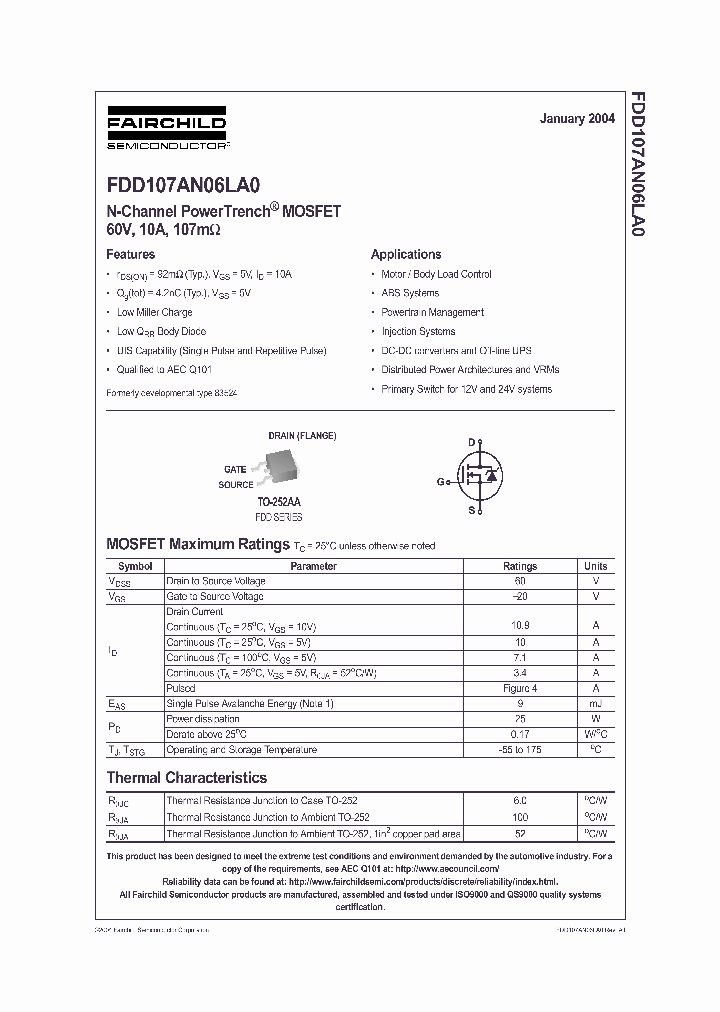 FDD107AN06LA0_358133.PDF Datasheet