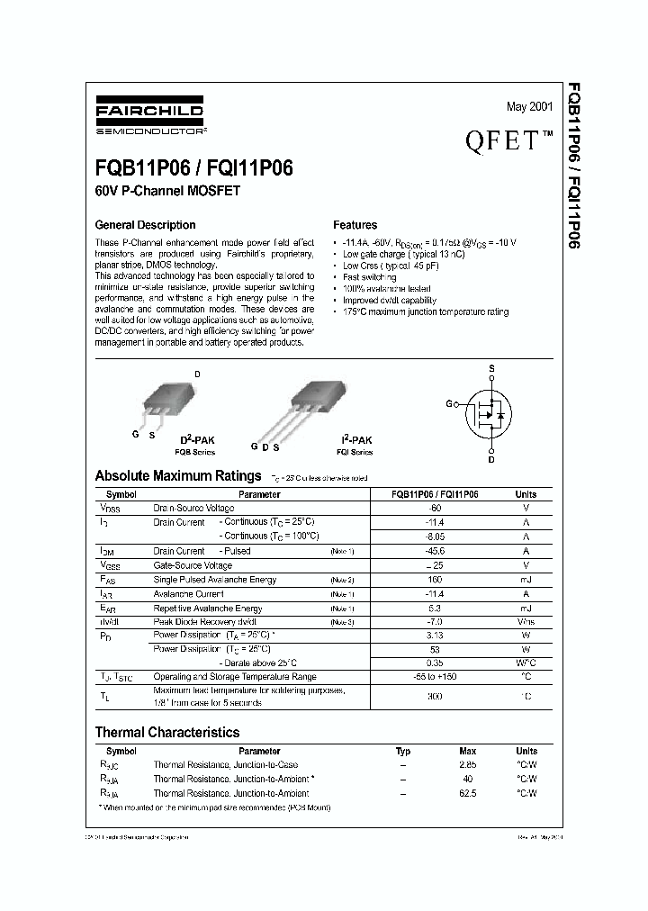 FQB11P06_320391.PDF Datasheet