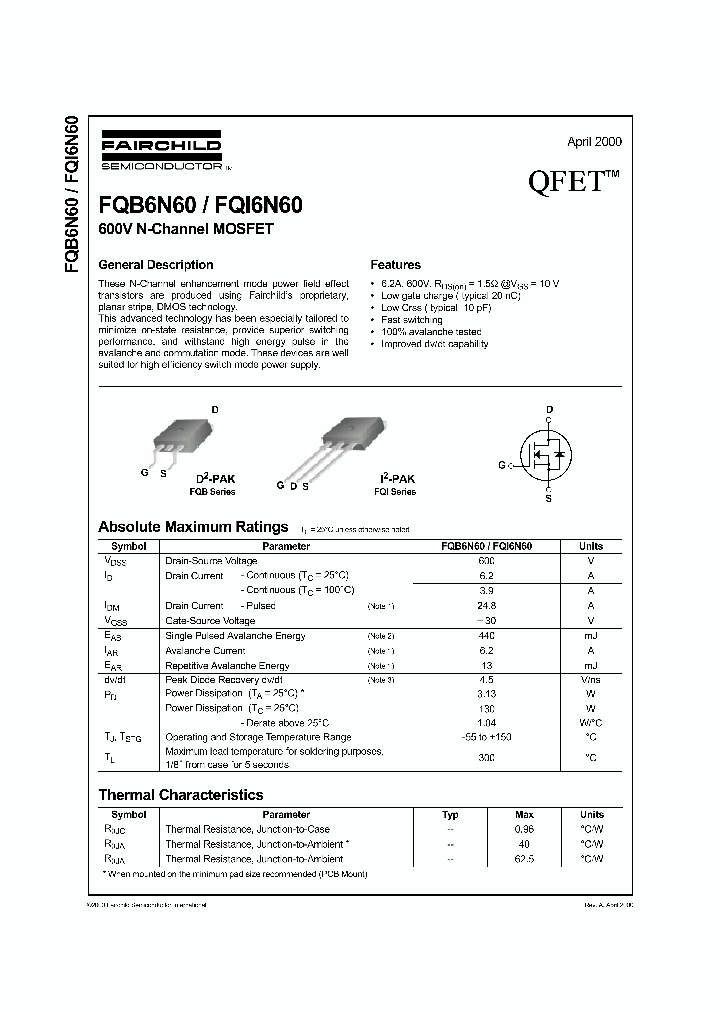 FQB6N60_348635.PDF Datasheet