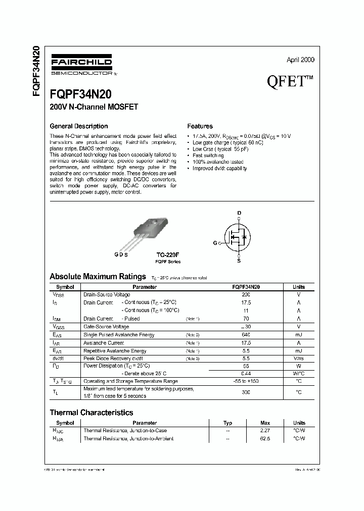 FQPF34N20_334502.PDF Datasheet