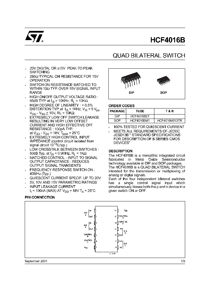 HCF4016_318865.PDF Datasheet