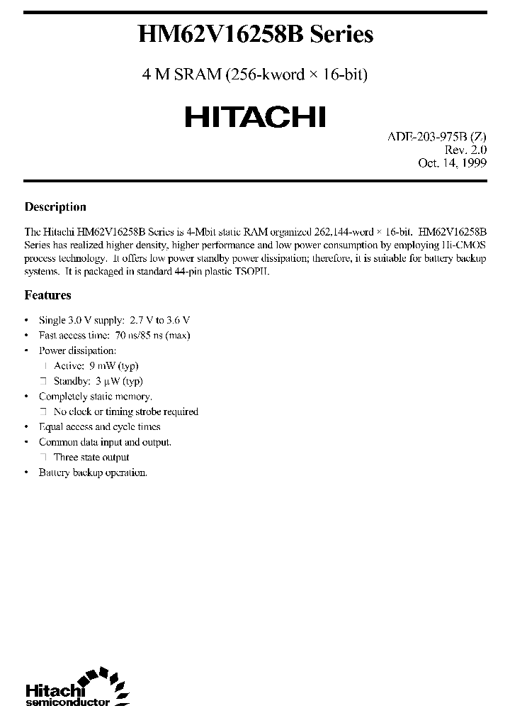 HM62V16258_267522.PDF Datasheet