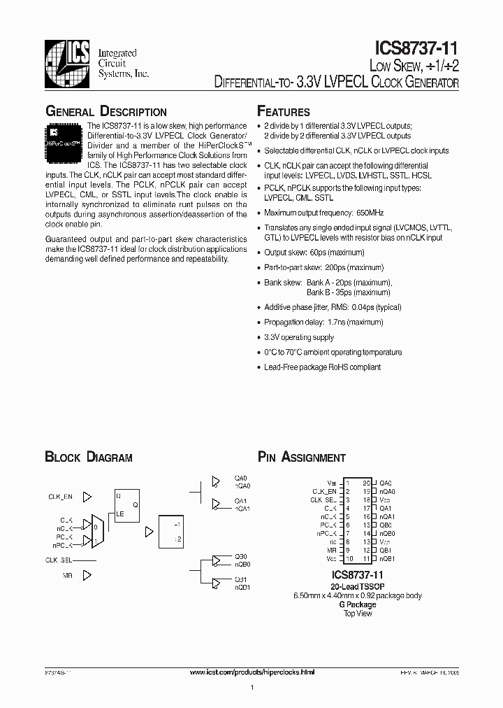 ICS8737-11_317777.PDF Datasheet