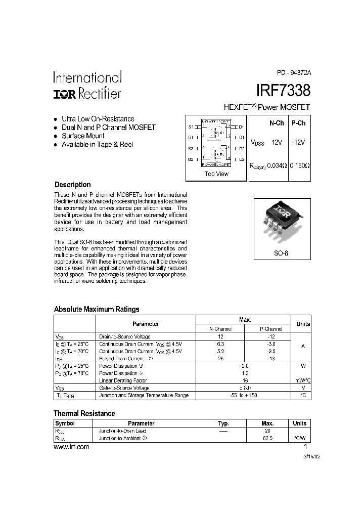 IRF7338_184273.PDF Datasheet