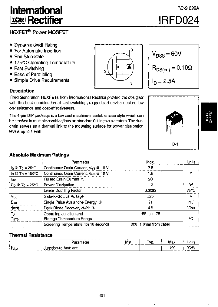IRFD024_196816.PDF Datasheet