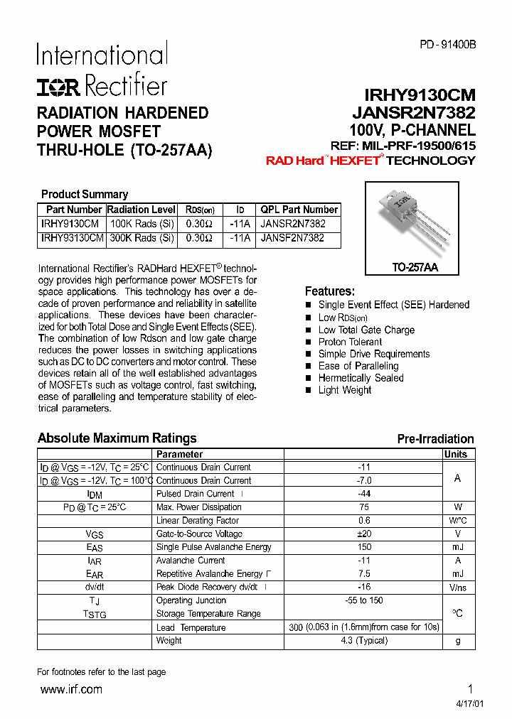 IRHY9130CM_322884.PDF Datasheet