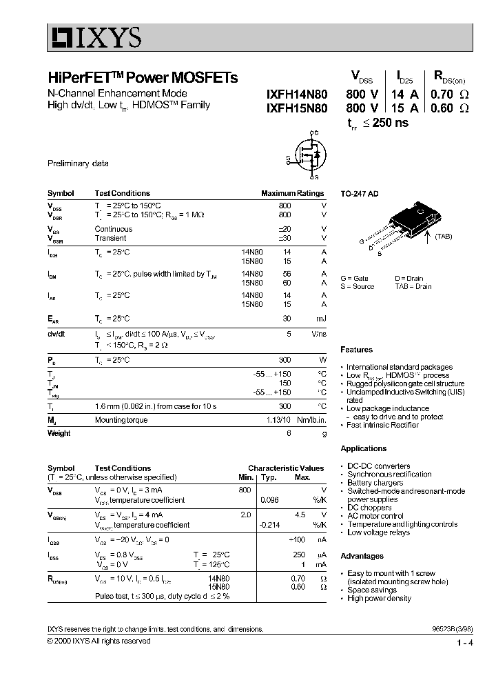 IXFH15N80_326107.PDF Datasheet