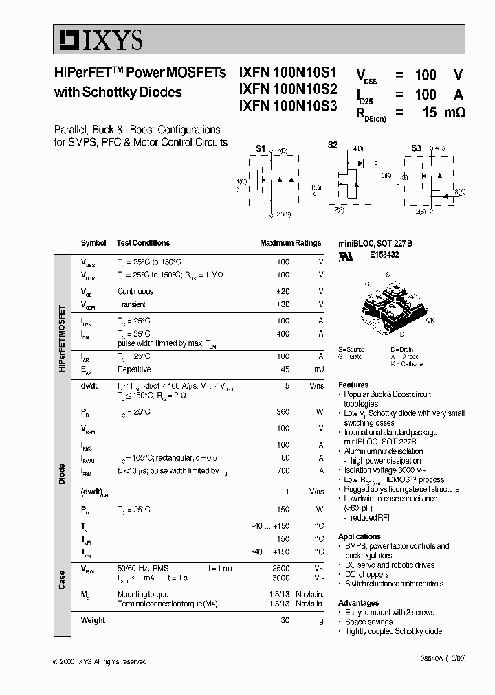 IXFN100N10S1_321534.PDF Datasheet