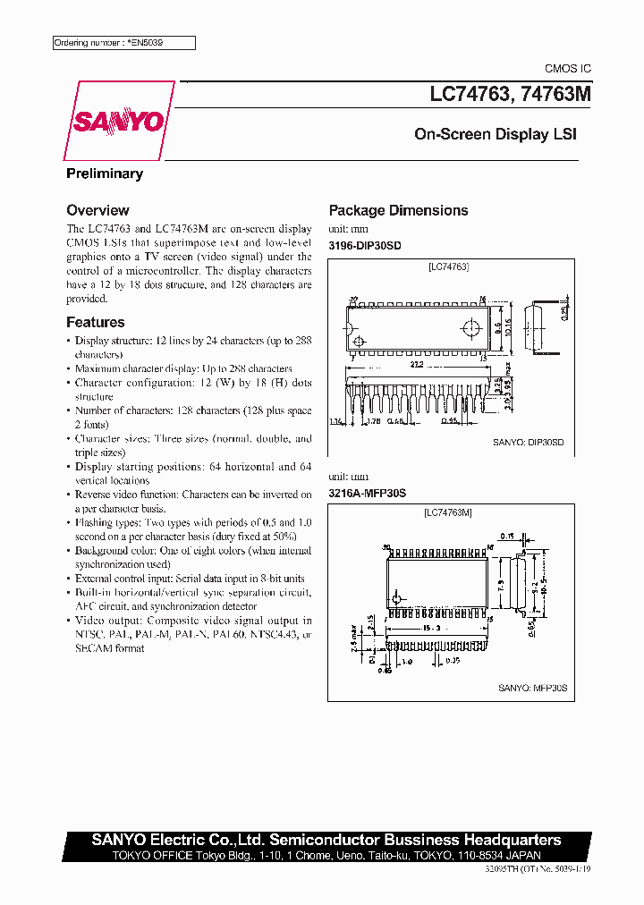 LC74763M_364600.PDF Datasheet