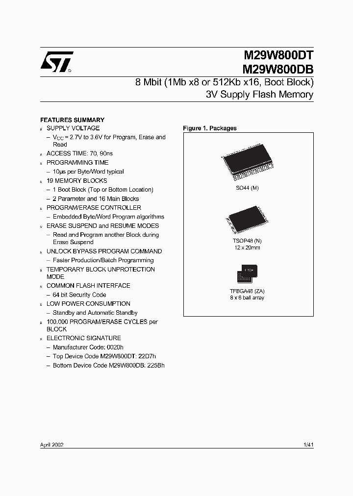 M29W800DB_196994.PDF Datasheet