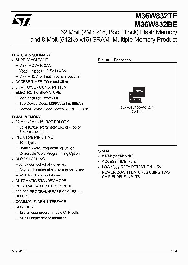M36W832TE8_201820.PDF Datasheet