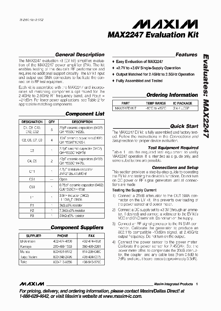 MAX2247EVKIT_331607.PDF Datasheet