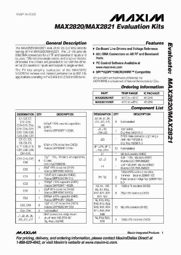 MAX2821EVKIT_309691.PDF Datasheet