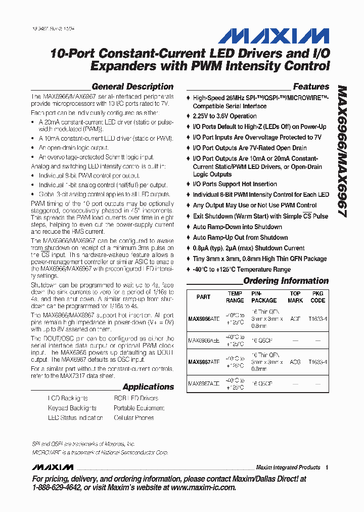 MAX6966AEE_334108.PDF Datasheet