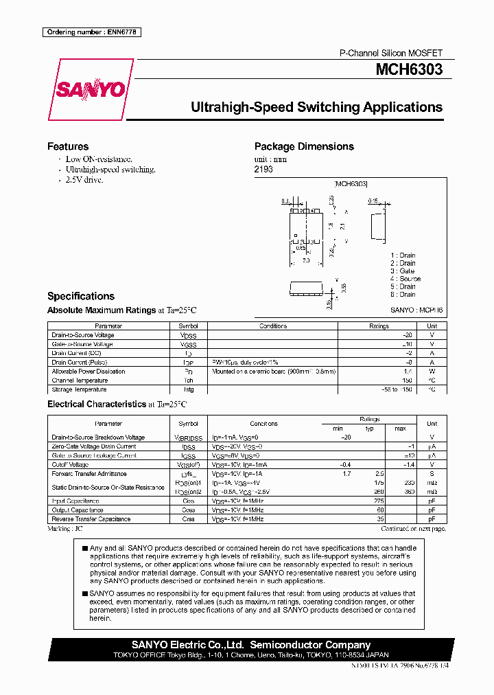 MCH6303_312388.PDF Datasheet