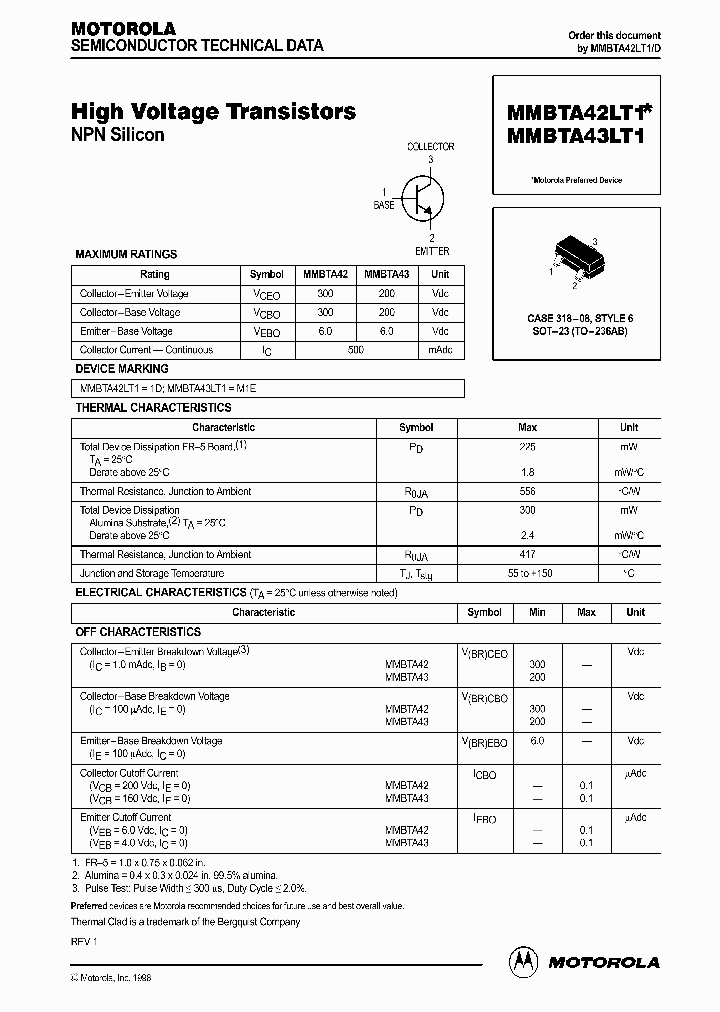MMBTA43LT1_157752.PDF Datasheet