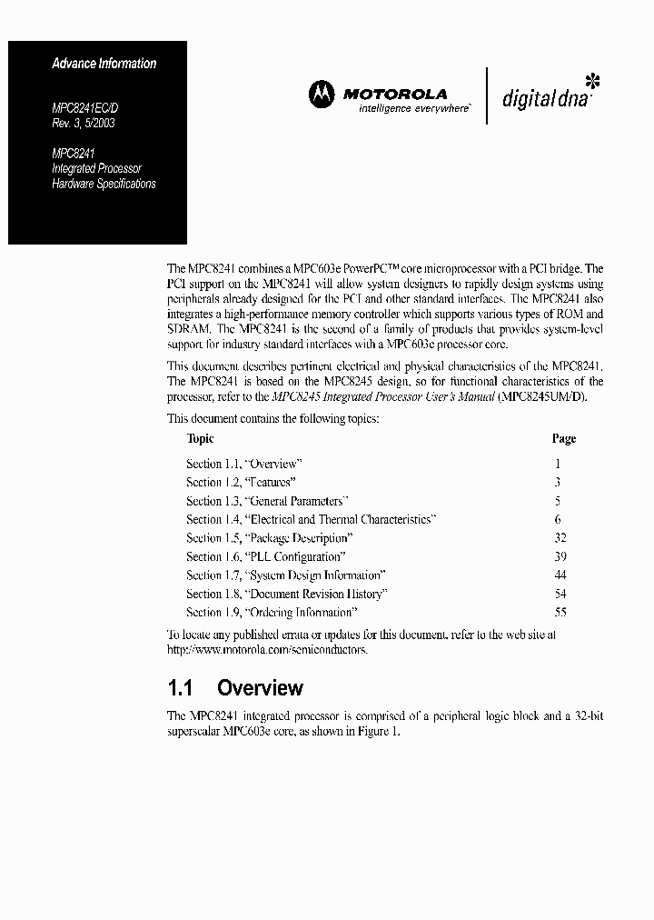 MPC8241EC_189427.PDF Datasheet