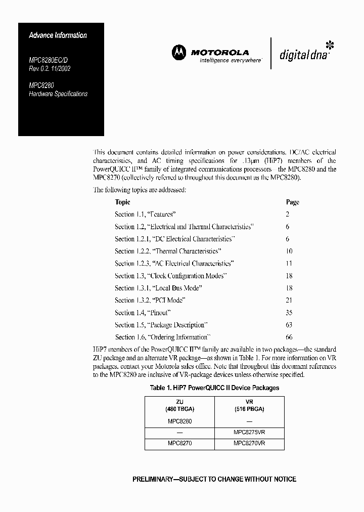 MPC8280ED_181174.PDF Datasheet
