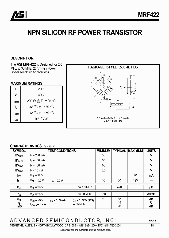 MRF422_310111.PDF Datasheet