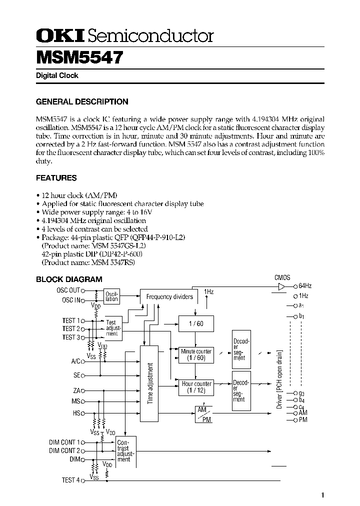 MSM5547_188576.PDF Datasheet