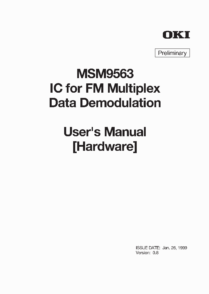 MSM9563_369677.PDF Datasheet