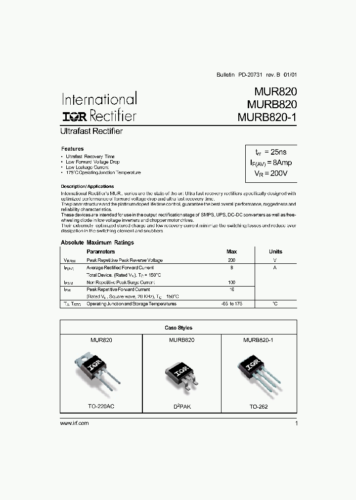 MUR820_202418.PDF Datasheet