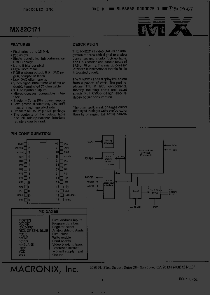 MX82C171PC_346148.PDF Datasheet