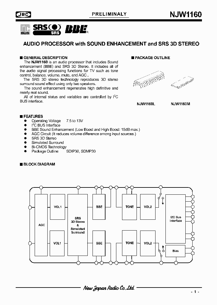 NJW1160_321949.PDF Datasheet