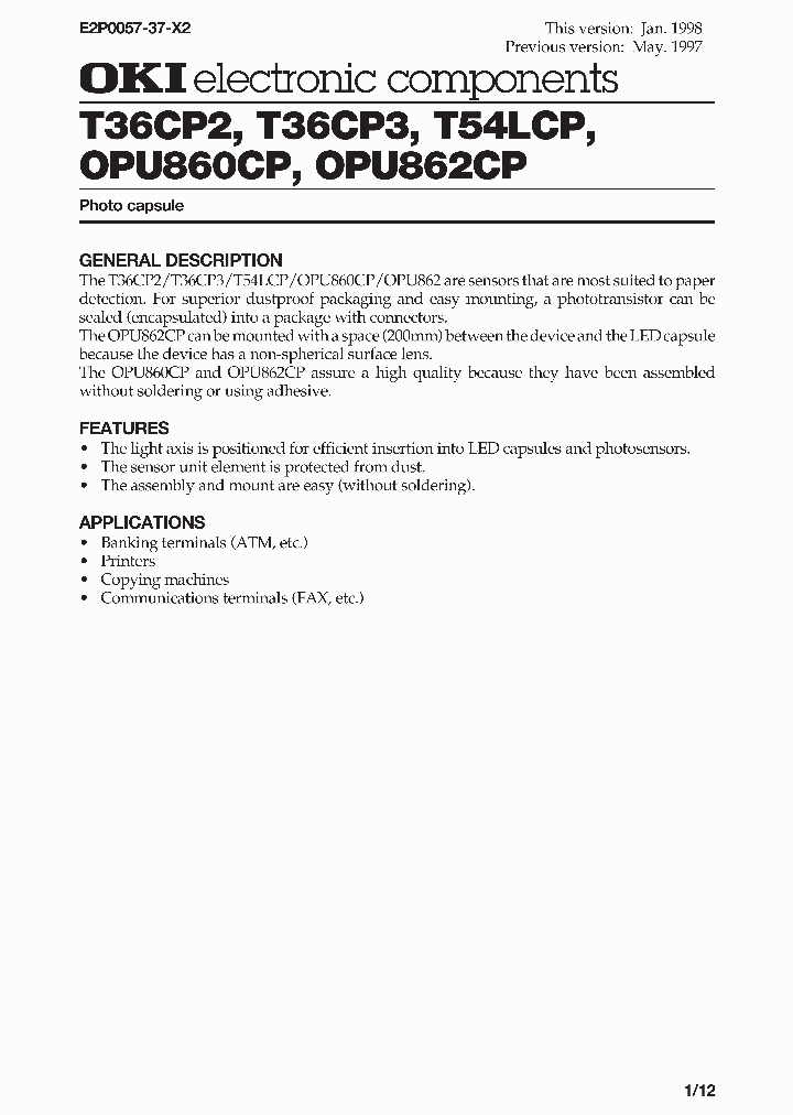 OPU860CP_343163.PDF Datasheet