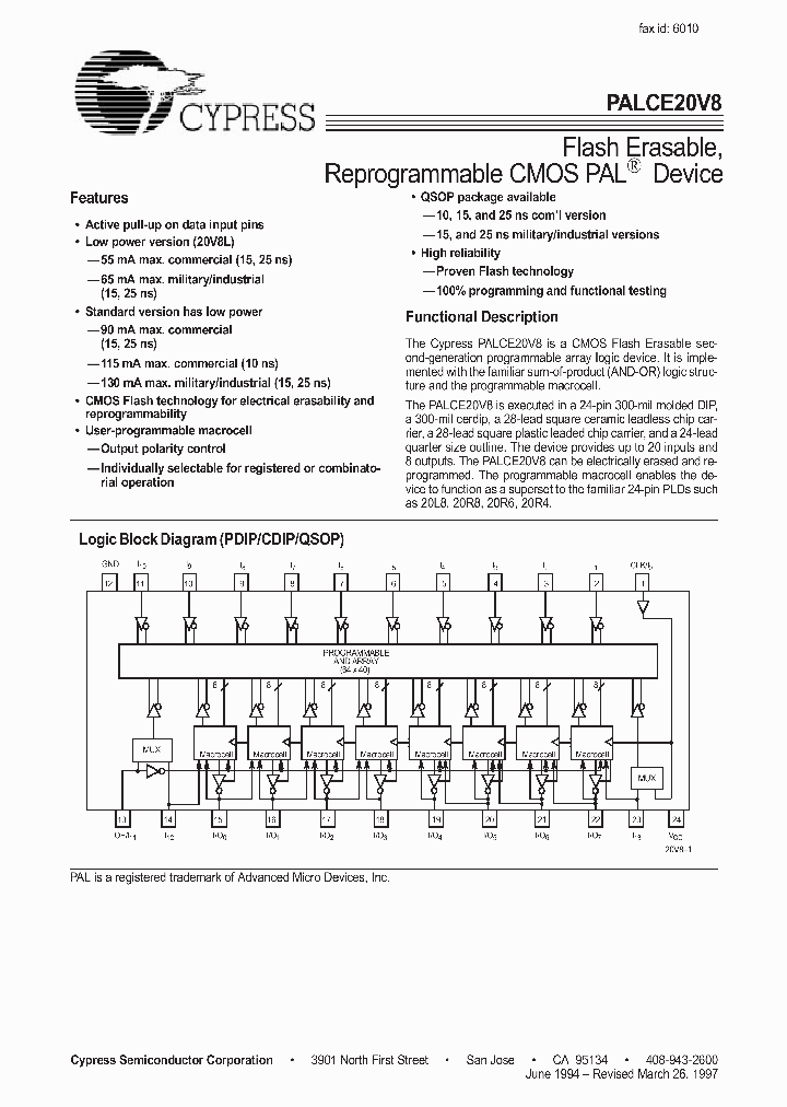 PALCE20V8_356635.PDF Datasheet