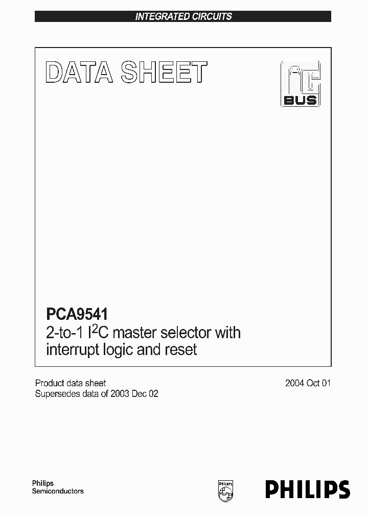 PCA9541_315124.PDF Datasheet
