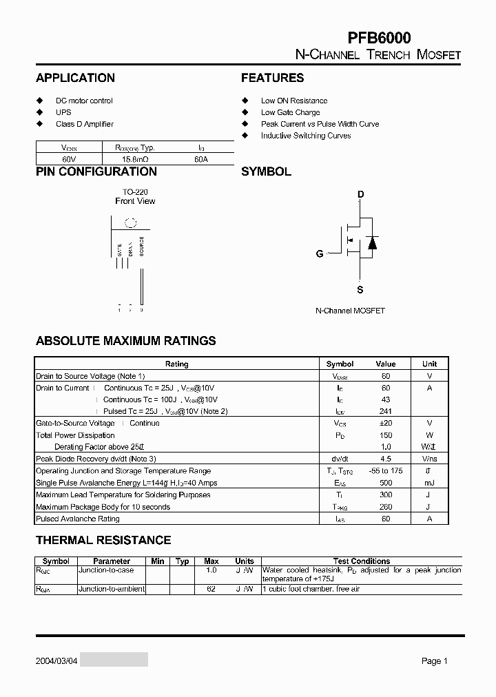 PFB6000_200611.PDF Datasheet