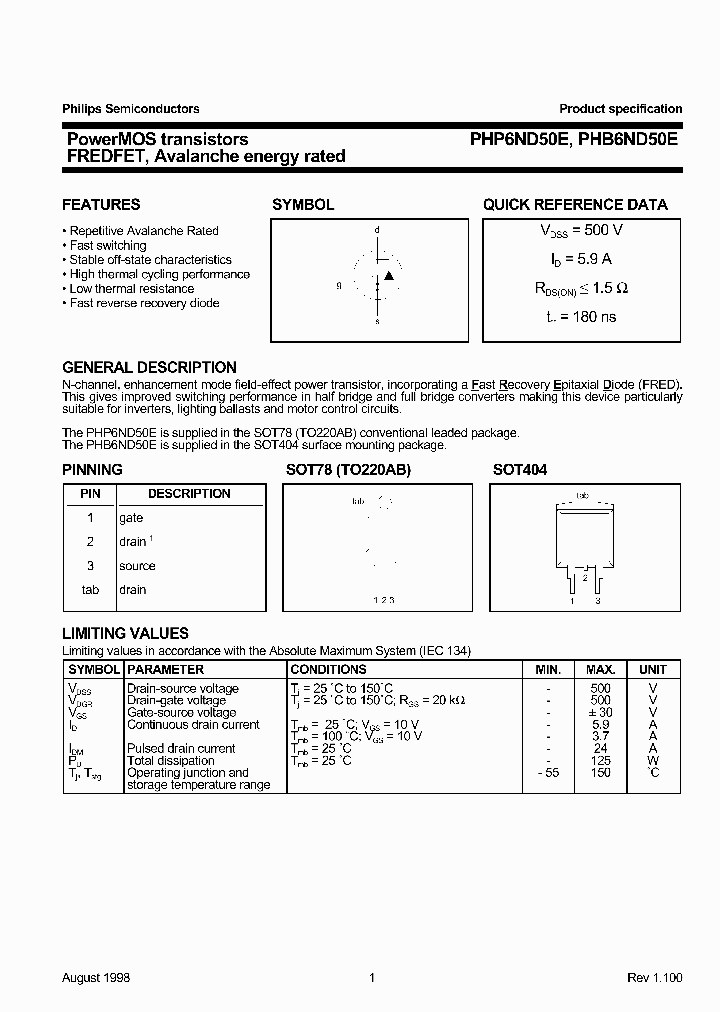 PHP6ND50E_354883.PDF Datasheet