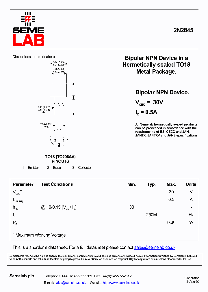 SF2N2845_361019.PDF Datasheet