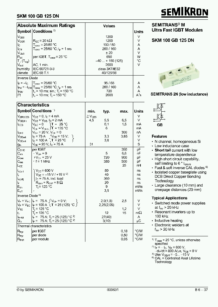 SKM100GB125DN_193867.PDF Datasheet