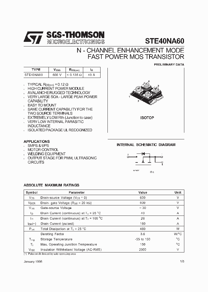 STE40NA60_307424.PDF Datasheet