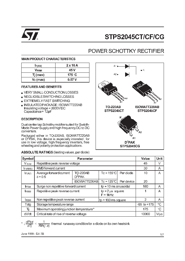 STPS2045CT_192487.PDF Datasheet