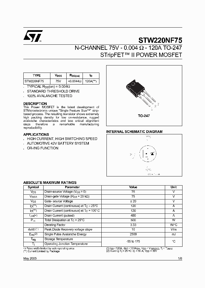 STW220NF75_354585.PDF Datasheet