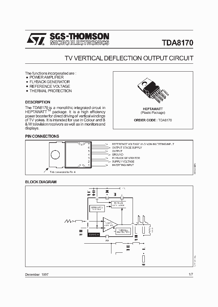 TDA8170_225850.PDF Datasheet