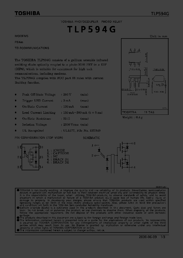 TLP594G_383613.PDF Datasheet