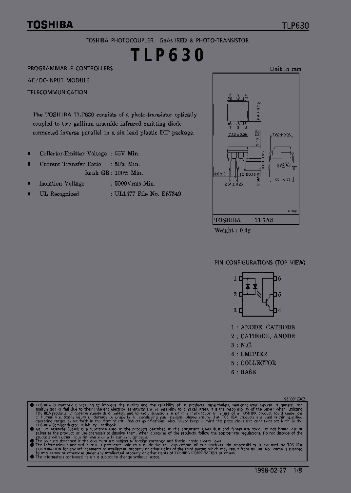 TLP630_321132.PDF Datasheet