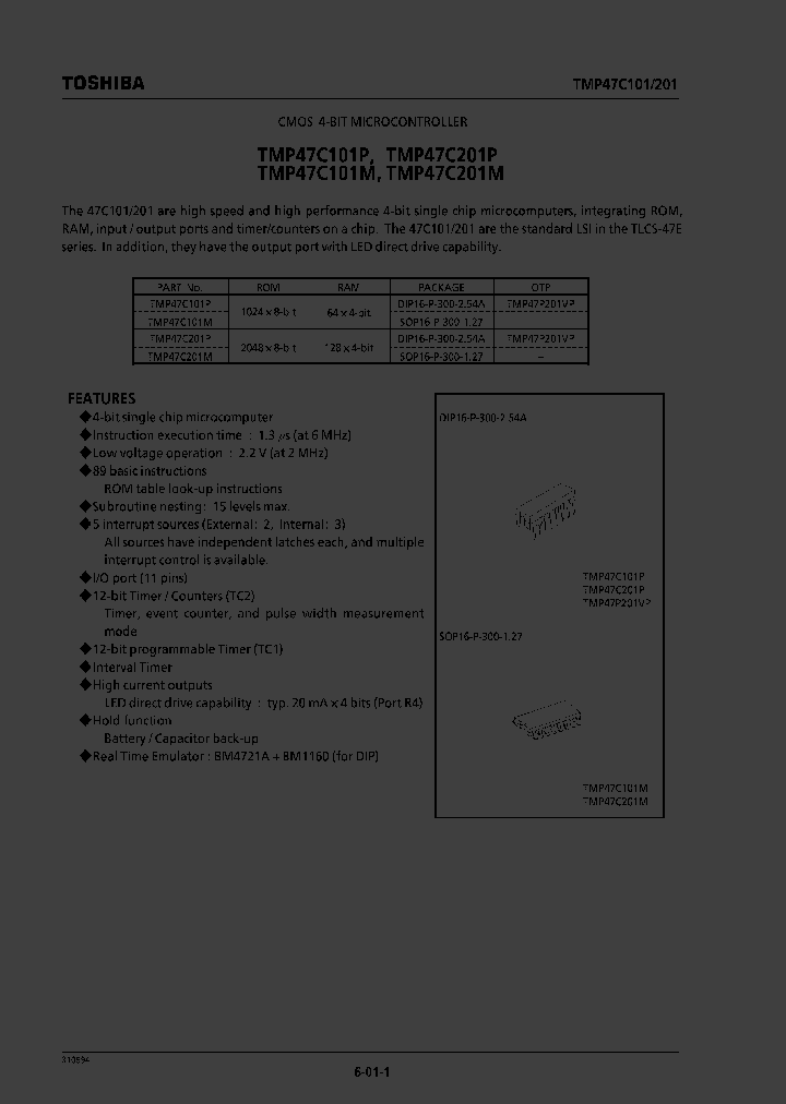 TMP47C101M_357085.PDF Datasheet