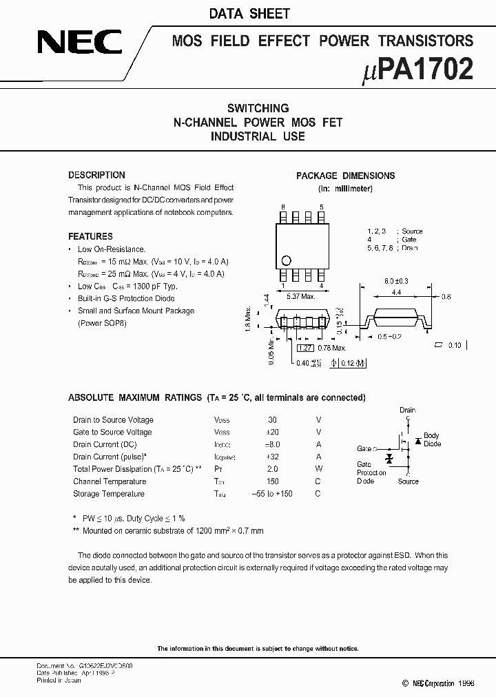 UPA1702_357640.PDF Datasheet