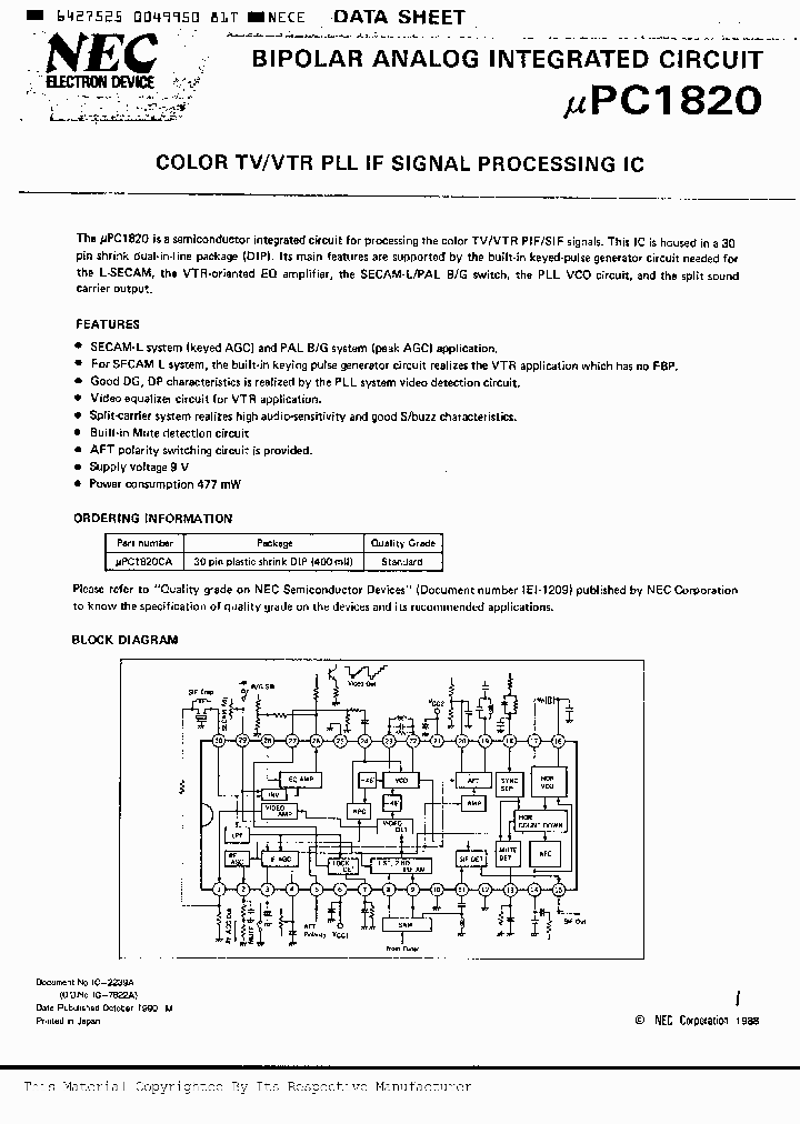 UPC1820CA_199003.PDF Datasheet